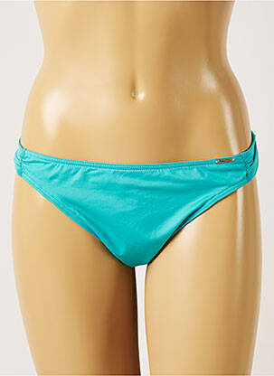 Bas de maillot de bain tissage satiné culotte bleu BANANA MOON femme