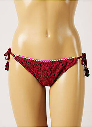 Bas de maillot de bain fermeture liens à nouer culotte marron BANANA MOON femme