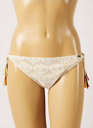 Bas de maillot de bain fermeture liens à nouer culotte beige BANANA MOON femme