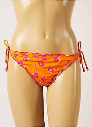 Bas de maillot de bain fermeture liens à nouer culotte orange BANANA MOON femme