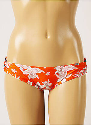 Bas de maillot de bain imprimé fleurs culotte orange BANANA MOON femme