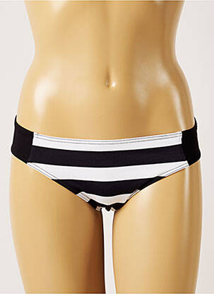 Bas de maillot de bain imprimé rayures culotte noir BANANA MOON femme