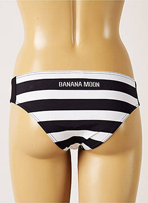 Bas de maillot de bain imprimé rayures culotte noir BANANA MOON femme
