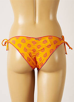 Bas de maillot de bain tissage satiné culotte orange BANANA MOON femme