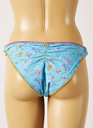 Bas de maillot de bain imprimé fleurs culotte bleu BANANA MOON femme