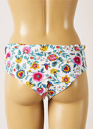 Bas de maillot de bain imprimé fleurs culotte blanc BANANA MOON femme