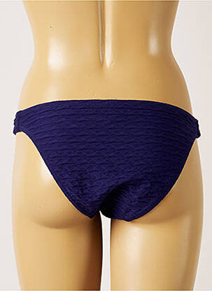 Bas de maillot de bain tissage texturé culotte bleu BANANA MOON femme