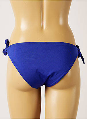 Bas de maillot de bain tissage satiné culotte bleu BANANA MOON femme