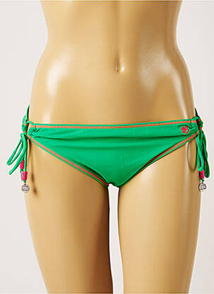 Bas de maillot de bain fermeture liens à nouer culotte vert BANANA MOON femme