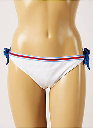 Bas de maillot de bain fermeture liens à nouer culotte blanc BANANA MOON femme