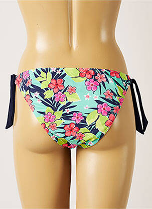 Bas de maillot de bain imprimé fleurs culotte bleu BANANA MOON femme