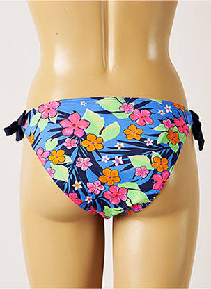 Bas de maillot de bain imprimé fleurs culotte bleu BANANA MOON femme