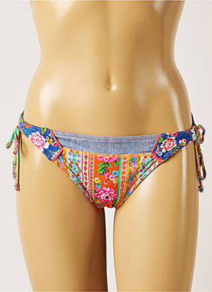 Bas de maillot de bain imprimé fleurs culotte orange BANANA MOON femme