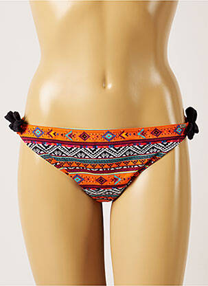 Bas de maillot de bain fermeture liens à nouer culotte orange BANANA MOON femme