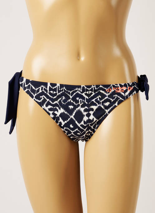 Bas de maillot de bain fermeture liens à nouer culotte bleu BANANA MOON femme