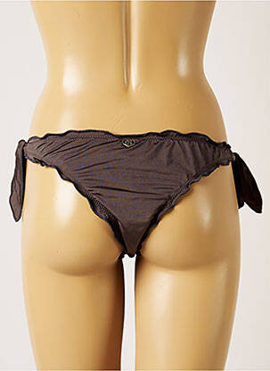 Bas de maillot de bain micro fibres bikini marron BANANA MOON femme