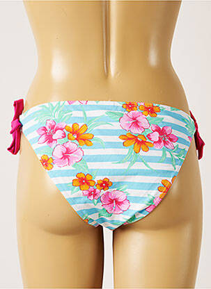 Bas de maillot de bain imprimé fleurs bikini bleu BANANA MOON femme