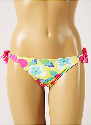 Bas de maillot de bain imprimé fleurs bikini jaune BANANA MOON femme