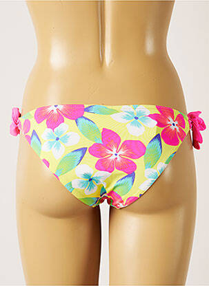 Bas de maillot de bain imprimé fleurs bikini jaune BANANA MOON femme
