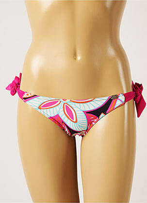 Bas de maillot de bain imprimé fleurs bikini rose BANANA MOON femme
