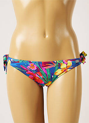 Bas de maillot de bain imprimé fleurs bikini bleu BANANA MOON femme