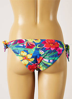 Bas de maillot de bain imprimé fleurs bikini bleu BANANA MOON femme