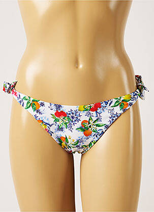 Bas de maillot de bain imprimé fleurs bikini bleu BANANA MOON femme