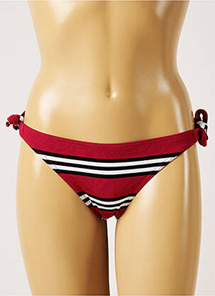 Bas de maillot de bain imprimé rayures bikini rose BANANA MOON femme