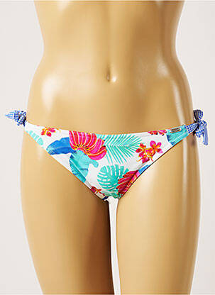 Bas de maillot de bain imprimé fleurs bikini bleu BANANA MOON femme