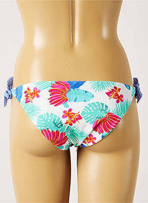 Bas de maillot de bain imprimé fleurs bikini bleu BANANA MOON femme