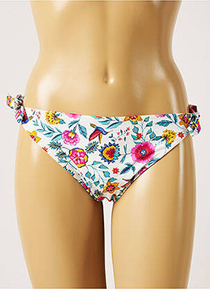 Bas de maillot de bain imprimé fleurs bikini blanc BANANA MOON femme