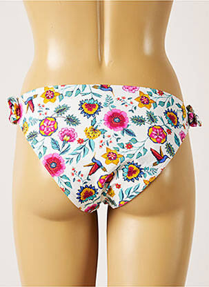Bas de maillot de bain imprimé fleurs bikini blanc BANANA MOON femme