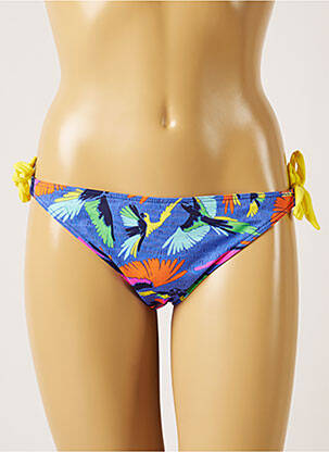Bas de maillot de bain imprimé fantaisie bikini bleu BANANA MOON femme