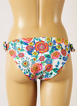 Bas de maillot de bain imprimé fleurs bikini bleu BANANA MOON femme