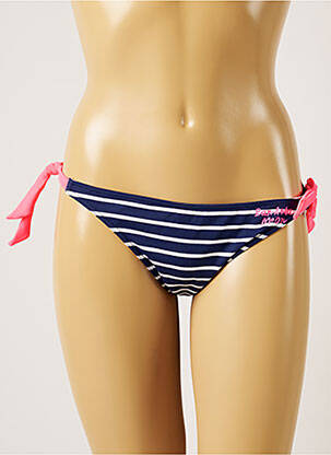 Bas de maillot de bain imprimé rayures bikini bleu BANANA MOON femme