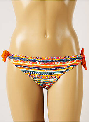 Bas de maillot de bain imprimé fantaisie bikini orange BANANA MOON femme