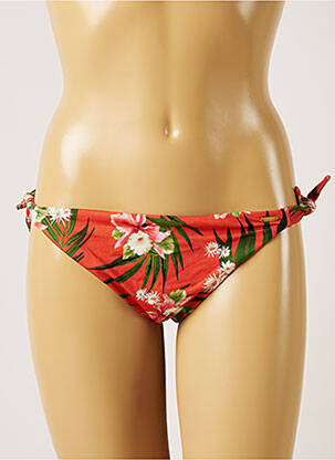 Bas de maillot de bain imprimé fleurs bikini orange BANANA MOON femme
