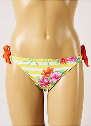 Bas de maillot de bain imprimé fleurs bikini jaune BANANA MOON femme