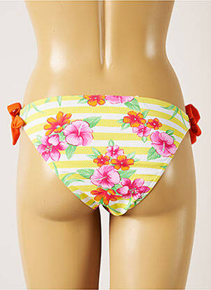 Bas de maillot de bain imprimé fleurs bikini jaune BANANA MOON femme