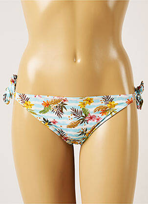 Bas de maillot de bain imprimé fleurs bikini bleu BANANA MOON femme
