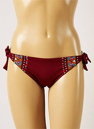 Bas de maillot de bain micro fibres bikini rouge BANANA MOON femme