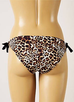 Bas de maillot de bain micro fibres bikini marron BANANA MOON femme