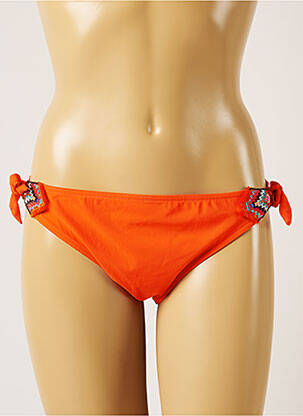 Bas de maillot de bain micro fibres bikini orange BANANA MOON femme