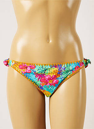 Bas de maillot de bain imprimé fleurs bikini bleu BANANA MOON femme