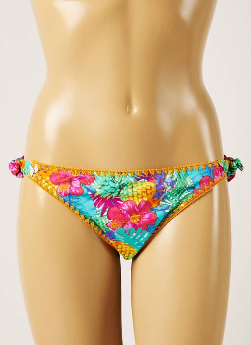 Bas de maillot de bain imprimé fleurs bikini bleu BANANA MOON femme