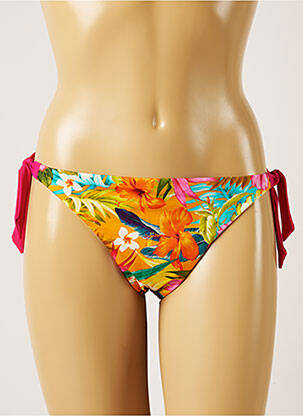 Bas de maillot de bain imprimé fleurs bikini orange BANANA MOON femme