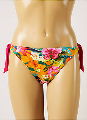 Bas de maillot de bain imprimé fleurs bikini orange BANANA MOON femme