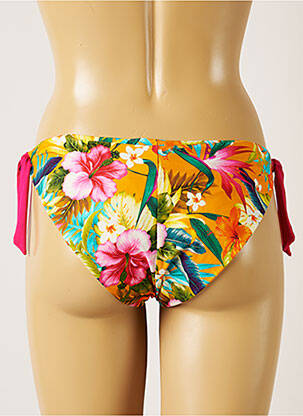 Bas de maillot de bain imprimé fleurs bikini orange BANANA MOON femme