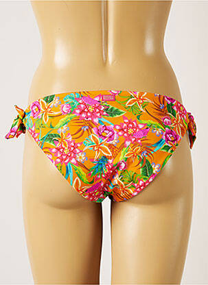 Bas de maillot de bain imprimé fleurs bikini orange BANANA MOON femme