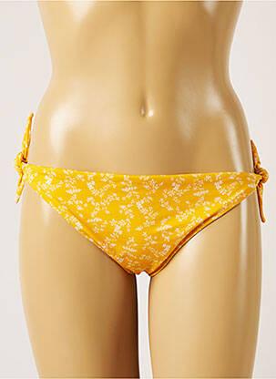 Bas de maillot de bain imprimé fleurs bikini jaune BANANA MOON femme